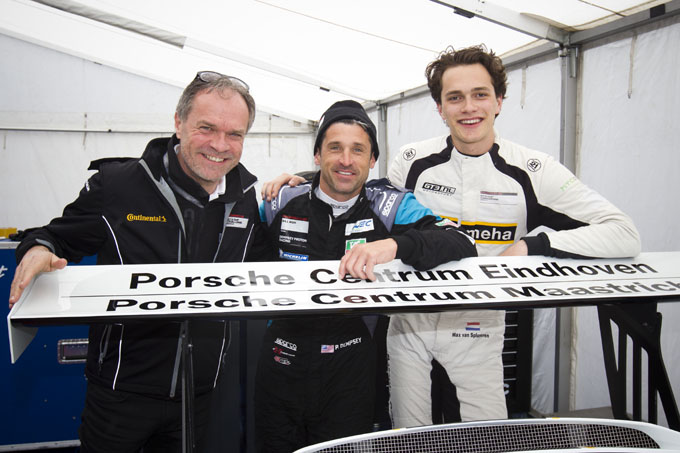 Patrick Dempsey met Paul en Max van Splunteren